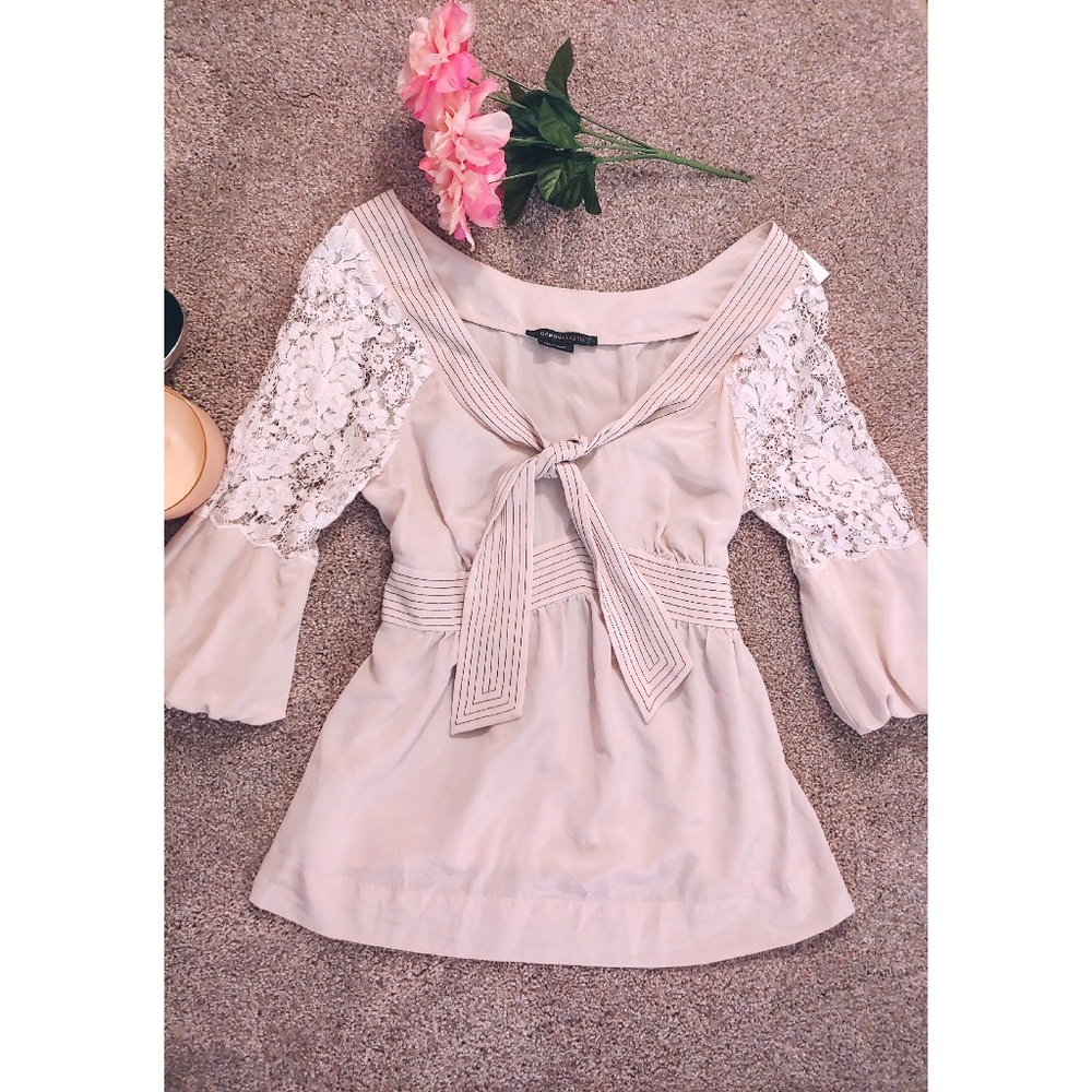 BCBGMaxAzria Beige Blouse!